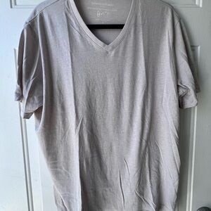 Banana Republic Light Gray V-Neck T-Shirt